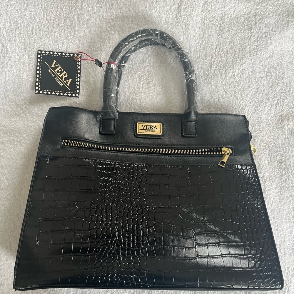 Vera New York  Black Satchel Handbag- New with tags